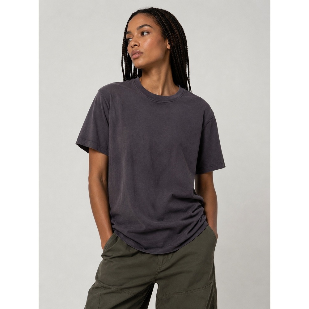 NEW American‎ Giant T-Shirt Women Large Charcoal Gray Short Sleeve Crew Neck USA